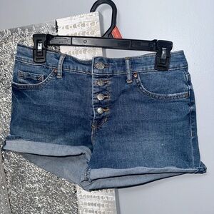 High rise button up Jean shorts